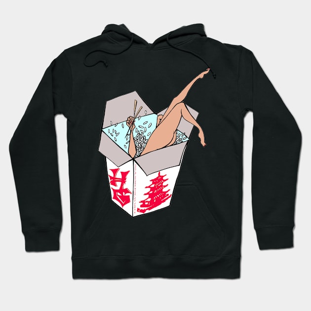 Shrimp Tempura Girl Hoodie by GirlWhoDrewYou